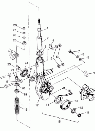 FRONT STRUT ASSEMBLY SWEDISH 4x4 400L S948140 (4926912691B005)