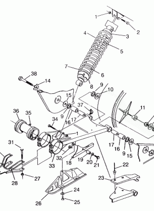 SWING ARM / SHOCK MOUNTING SWEDISH 4x4 400L S948140 (4926912691C001)