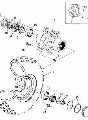 FRONT WHEEL ASSEMBLY SWEDISH 4x4 400L S948140 (4926912691B006)