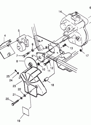 GEARCASE / BRAKE MOUNTING Trail Blazer W947221 (4926832683B012)