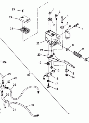 CONTROLS - MASTER CYLINDER / BRAKE LINE Sportsman 4x4 W948040 (4926842684B011)