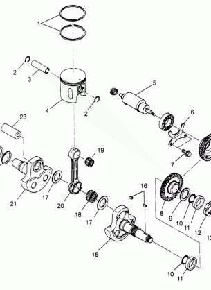 PISTON and CRANKSHAFT Sportsman 4x4 W948040 (4926842684C013)