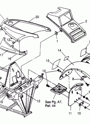 FRONT CAB ASSEMBLY Sportsman 4x4 W948040 (4926842684A005)