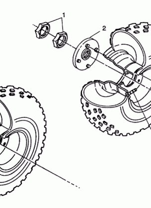 MIDDLE WHEEL ASSEMBLY 6X6 350L W938739 (4924062406027A)