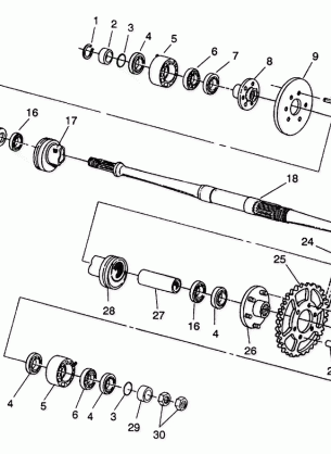 OMIDDLE DRIVE ASSEMBLY 6X6 350L W938739 (4924062406024A)