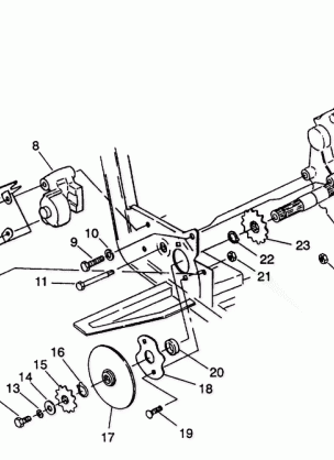 GEARCASE / BRAKE MOUNTING 6X6 350L W938739 (4924062406033A)