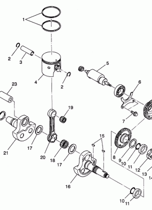 PISTON and CRANKSHAFT 6X6 350L S938739 (4924362436043A)