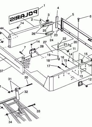 REAR BED MOUNTING 6X6 350L S938739 (4924362436004A)