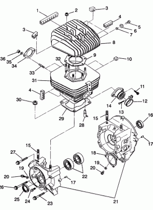 CRANKCASE and CYLINDER - W937527 (4924042404034A)