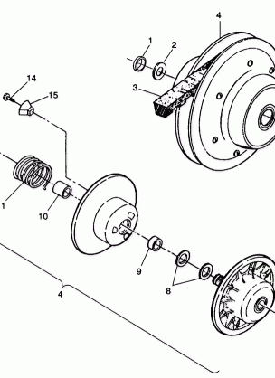 DRIVEN CLUTCH ASSEMBLY 6X6 350L W938739 (4924062406032A)