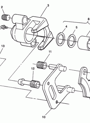 FRONT BRAKE ASSEMBLY 6X6 350L S938739 (4924362436017A)