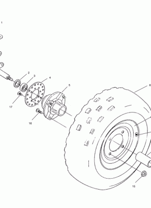 FRONT WHEEL ASSEMBLY - W937527 (4924022402b002)