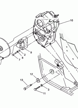 GEARCASE / BRAKE MOUNTING 2X4 350L W937539 (4924032403023A)