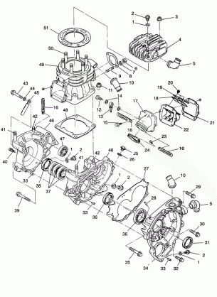 CRANKCASE and CYLINDER Sportsman 4X4  /  W938039 (4926382638035A)