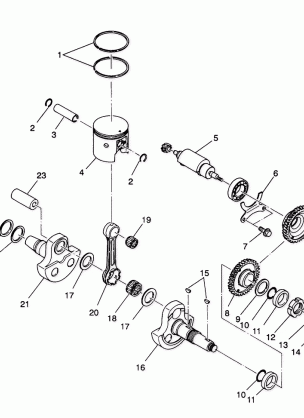 PISTON and CRANKSHAFT Sportsman 4X4  /  W938039 (4926382638037A)