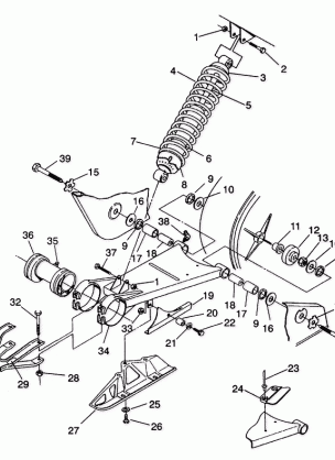 SWING ARM / SHOCK MOUNTING 2X4 350L W937539 (4924032403019A)