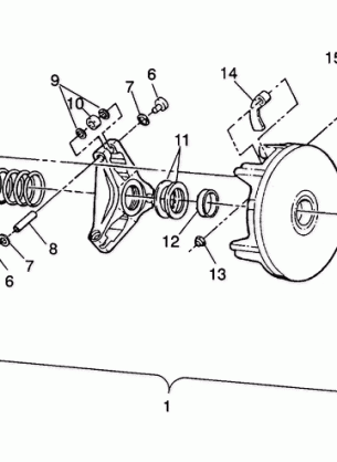 DRIVE CLUTCH ASSEMBLY Sportsman 4X4  /  W938039 (4926382638025A)