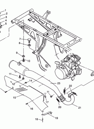 EXHAUST SYSTEM Sportsman 4X4  /  W938039 (4926382638006A)