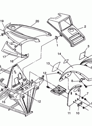 FRONT CAB ASSEMBLY Sportsman 4X4  /  W938039 (4926382638001A)