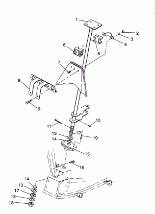 STEERING POST ASSEMBLY Sportsman 4X4  /  W938039 (4926382638018A)