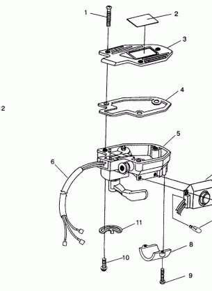 CONTROLS - THROTTLE ASM. / CABLE 4X4 250 W938127 (4924042404019A)