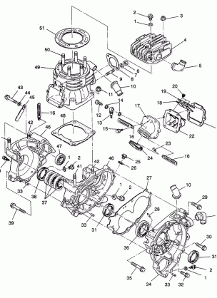 CRANKCASE and CYLINDER 4X4 350L W938139 (4924052405035A)