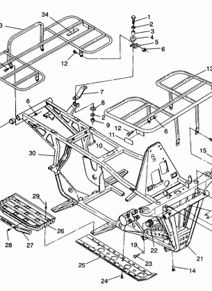 BUMPER / RACK MOUNTING 4X4 250 W98127 (4924042404003A)