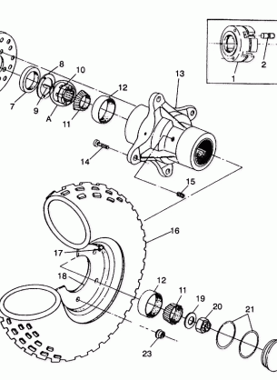 FRONT WHEEL ASSEMBLY 4X4 250 W938127 (4924042404014A)