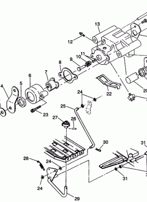 REAR BRAKE / FOOT PEDAL ASSEMBLY Trail Boss W938527 (4924072407023A)