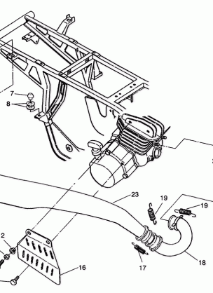 EXHAUST ASSEMBLY Trail Boss W938527 (4924072407005A)