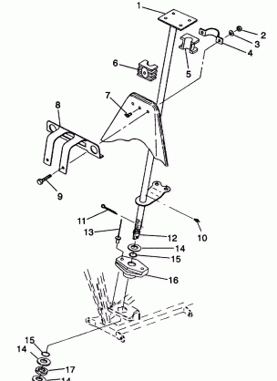 STEERING POST ASSEMBLY Trail Boss W938527 (4924072407014A)