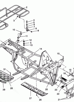 BUMPER and RACK MOUNTING Trail Boss W938527 (4924072407003A)