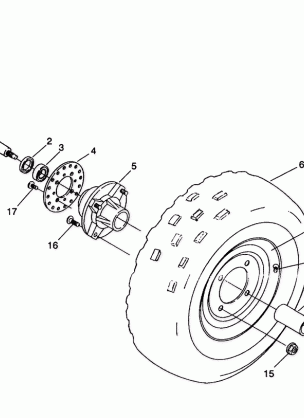 FRONT WHEEL ASSEMBLY Trail Boss W938527 (4924072407011A)