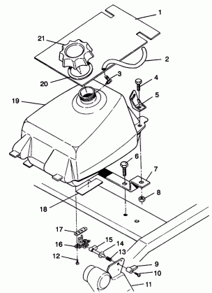 FUEL TANK ASSEMBLY Trail Boss W938527 (4924072407006A)