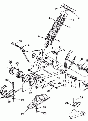 SWING ARM / SHOCK MOUNTING Trail Boss W938527 (4924072407018A)