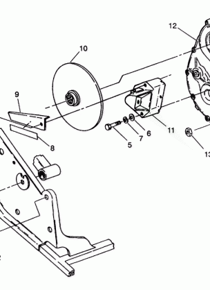 GEARCASE / REAR BRAKE MOUNTING Trail Boss W938527 (4924072407022A)