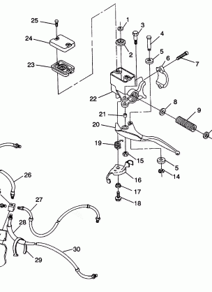 CONTROLS - MASTER CYLINDER / BRAKE LINE Trail Boss W938527 (4924072407017A)