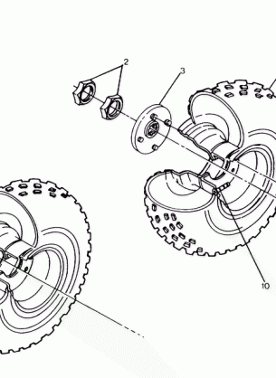 MIDDLE WHEEL ASSEMBLY 250 6x6  /  W928727 (4922842284041A)