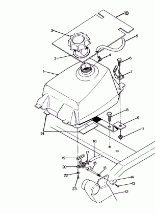 FUEL TANK ASSEMBLY 250 6x6  /  W928727 (4922842284004A)