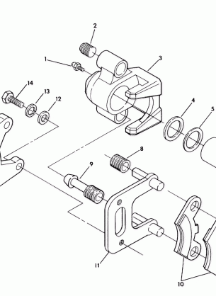 FRONT BRAKE ASSEMBLY 250 6x6  /  W928727 (4922842284028A)