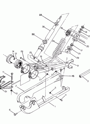 SWING ARM WELDMENT (REAR) 250 6x6  /  W928727 (4922842284029A)