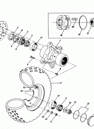 FRONT WHEEL ASSEMBLY 250 6x6  /  W928727 (4922842284013A)