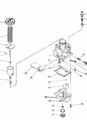 CARBURETOR ASSEMBLY 250 6x6  /  W928727 (4922842284046A)