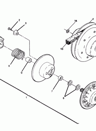 DRIVEN CLUTCH ASSEMBLY Trail Blazer  /  W927221 (4922852285024A)