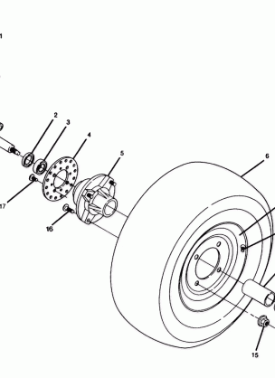 FRONT WHEEL ASSEMBLY 250 2X4  /  W927527 (4922862286015A)