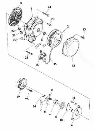 RECOIL STARTER ASSEMBLY 350 2X4  /  W927539 (4922882288038A)