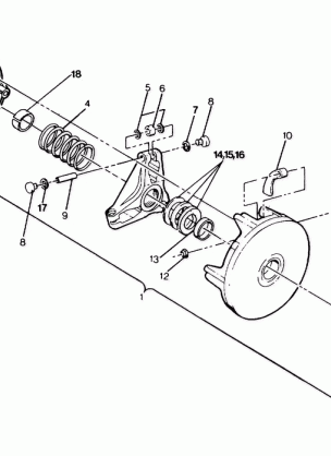 DRIVE CLUTCH ASSEMBLY 350 2X4  /  W927539 (4922882288023A)