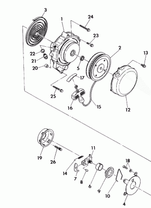 RECOIL STARTER ASSEMBLY 350 4X4  /  W928139 (4922832283044A)