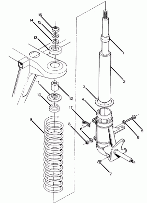 STRUT ASSEMBLY Trail Boss  /  W928527 (4922892289008A)