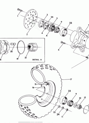 FRONT WHEEL ASSEMBLY 350 4X4  /  W928139 (4922832283019A)